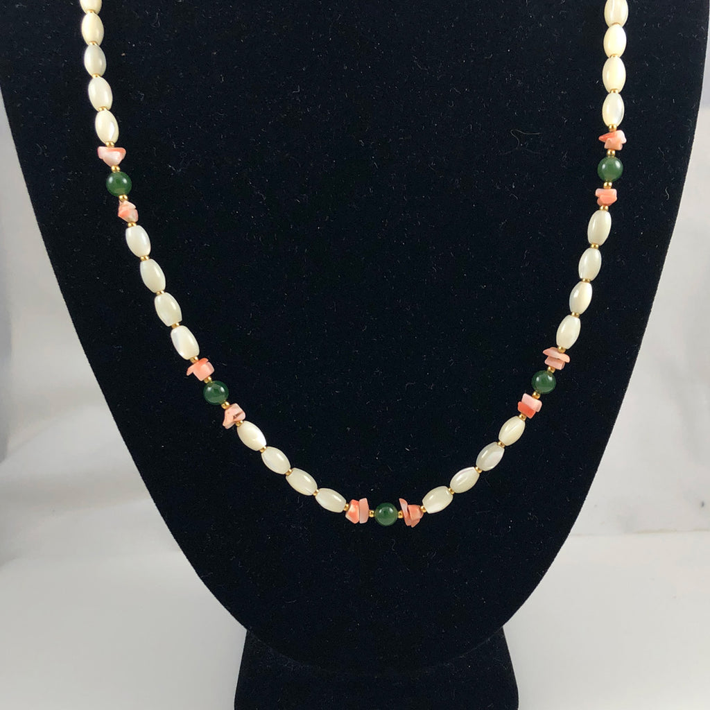 Stunning Freshwater Pearl Necklace with Hand Carved Jade Center Stone –  Jella World Artist Collections
